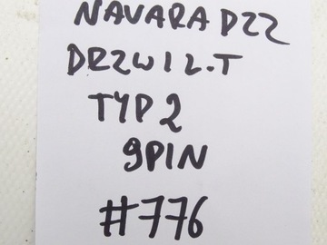 NISSAN NAVARA D22 97-05 SVAZEK INSTALACE DVEŘE LEVÝ ZADNÍ 9 PIN #776