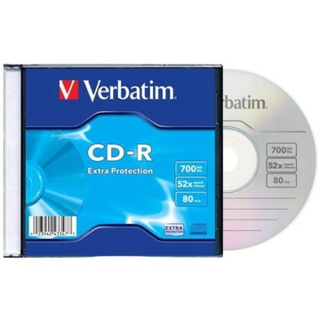 Płyta CD-R Slim Extra Protect 700MB x52 80 min Verbatim