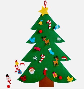 Рождественская елка из фетра своими руками 26 шт. 80 см Новогодняя