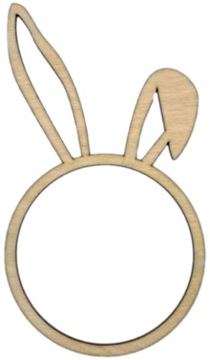 DREWNIANA OBRĘCZ ZAJĄCZEK KRÓLICZEK WIELKANOC 27CM