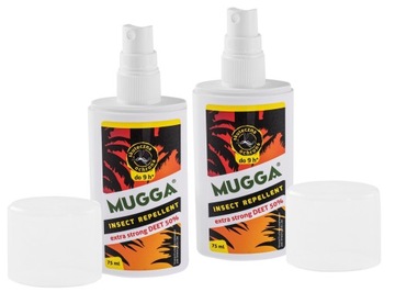 2x MUGGA STRONG SPRAY 50% DEET NA KOMARY KLESZCZE