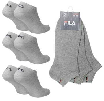 FILA skarpety męskie stopki 3PAK 35-38 bawełna