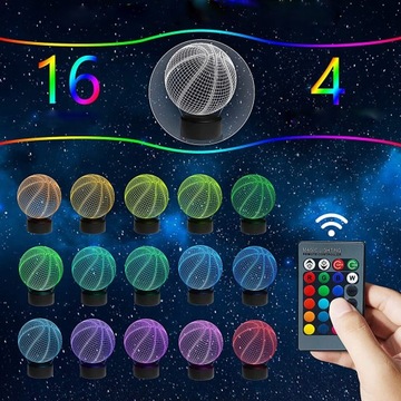 Ночник баскетбольный детский, 3D иллюзия, Nice Dream