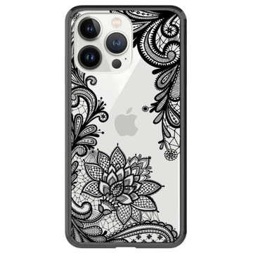ETUI KORONKA WZORKI KWIATY do iPhone 13 Pro Max
