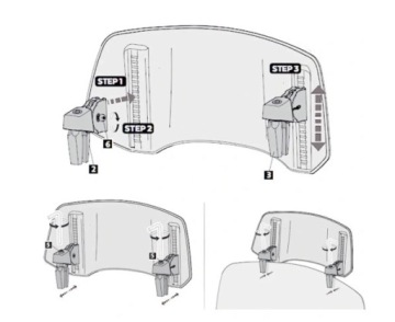 Универсальный дефлектор Fairing Clip-On Quick Adjustment 30x14 For Motorcycle
