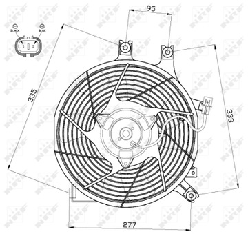 47500 NRF VENTILÁTOR MOTORU MITSUBISHI CHALLENGER