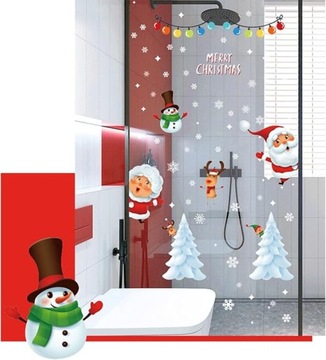 РОЖДЕСТВЕНСКИЕ НАКЛЕЙКИ НА ОКНА, БОЛЬШОЙ ЛИСТ, РОЖДЕСТВЕНСКИЕ УКРАШЕНИЯ