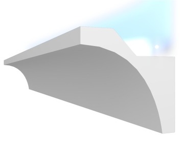 Gzyms oświetleniowy, listwa przysufitowa pod led