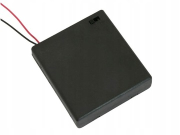 KOSZYK NA BATERIE 4x AA R6 WYLACZNIK POJEMNIK