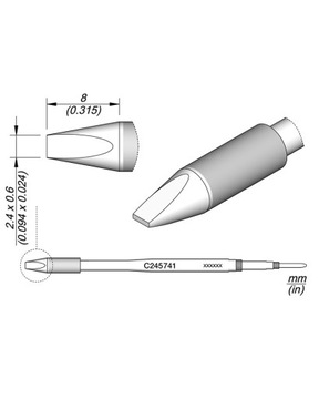 Grot wkrętakowy 2.4 x 0.6 mm JBC C245741 HT