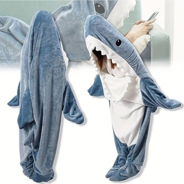 НОВЫЙ СПАЛЬНЫЙ МЕШОК SHARK FLANKET ДЛЯ ВЗРОСЛЫХ 140*1