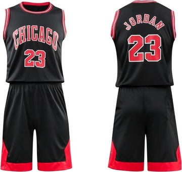 KOMPLET KOSZULKA NA RAMIĄCZKA I KRÓTKIE SPODENKI CHICAGO BULLS JORDAN 23