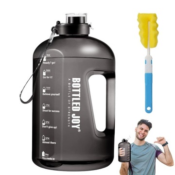 BUTELKA NA WODĘ BIDON SPORTOWY Z MIARKĄ Z PODZIAŁKĄ NA SIŁOWNIE FITNESS1.5L