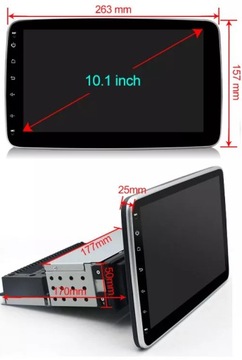 РАДИО 1 DIN 10,1 ДЮЙМОВ ANDROID + КАМЕРА В РАМКЕ