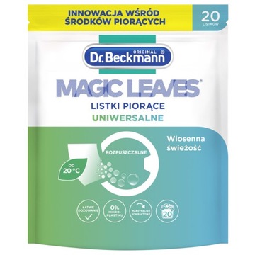 DR BECKMANN LISTKI PIORĄCE 20 SZT. MAGIC LEAVES UNIWERSALNE WIOSENNA ŚWIEŻO