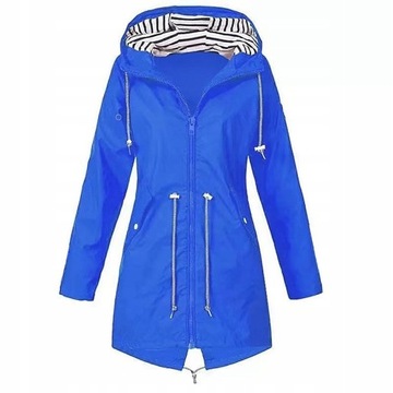 DAMSKA KURTKA PARKA Przeciwdeszczowa Kaptur,5XL