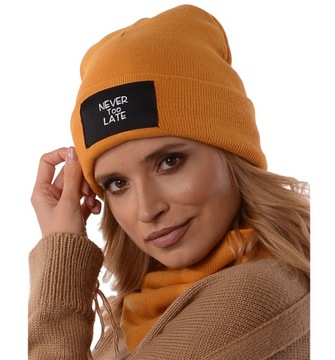 Komplet CZAPKA BEANIE KOMIN szal KOLORY B4