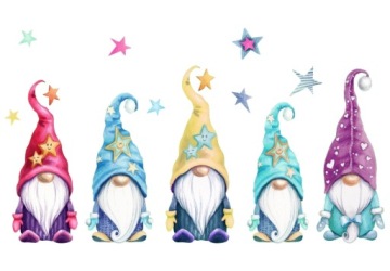 МНОГОРАЗОВЫЕ наклейки «Рождественские гномы» с гномами