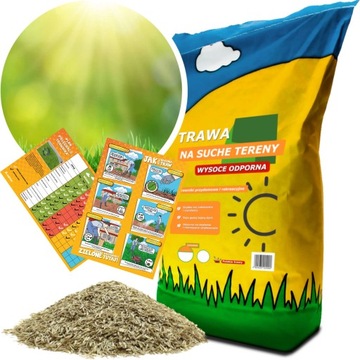 TRAWA NA TERENY SUCHE WYSOCE ODPORNA NA SUSZĘ NASIONA 10KG 400M2
