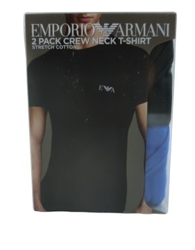 T-shirt Armani 2-pack czarny/niebieski C-NECK 111