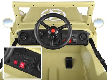 Военный автомобиль с аккумулятором Willys + пультом PA0263