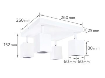 Галогенный светодиодный потолочный светильник GU10 Белый