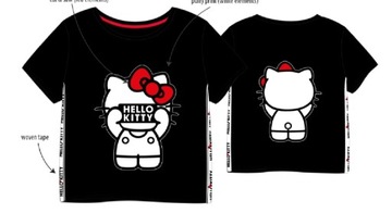 T-Shirt Koszulka Hello Kitty 116 Czarna