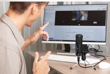 НОВЫЙ USB-МИКРОФОН BEE ДЛЯ КОМПЬЮТЕРНОГО ЕМКОСТНОГО ИГРОВОГО СТОЛБА + ПОДСТАВКА