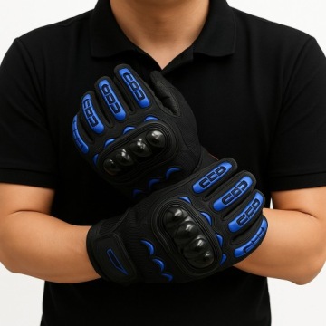 Мотоциклетные перчатки Летние сенсорные перчатки для скутера и велосипеда СИНИЙ L