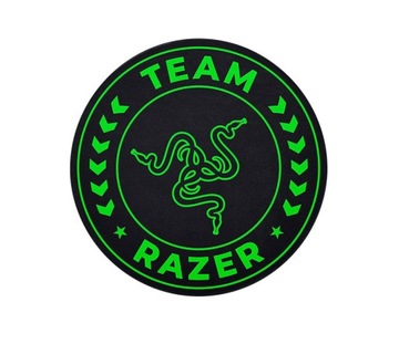 Duży okrągły dywan pod fotel dla graczy Team Razer