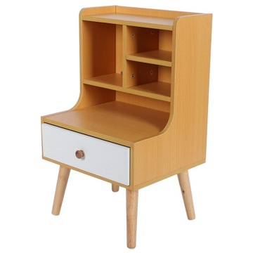 Современная простая прикроватная тумбочка с книжной полкой Прикроватная тумбочка с 1 ящиком