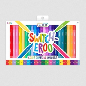FLAMASTRY ZMIENIAJĄCE KOLOR SWITCH-EROO 24 KOLOR..