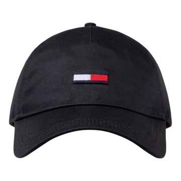 TOMMY HILFIGER CZAPKA Z DASZKIEM TJW FLAG CAP CZARNA