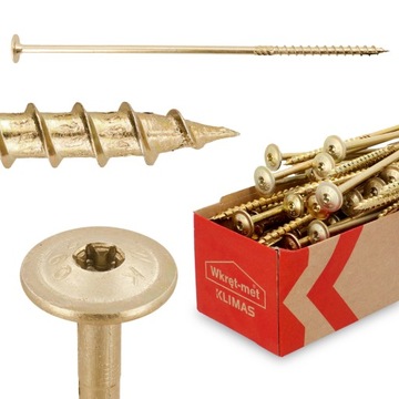50x WKRĘTY CIESIELSKIE 8x260 DREWNA TORX TALERZOWE ŚRUBY PODKŁADKOWE KROKWI