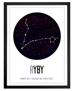 PLAKAT A3 ZNAKI ZODIAKU HOROSKOP RAMA PREZENT