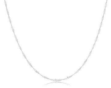 Łańcuszek srebrny damski Singapur 925 45 cm