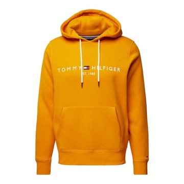 TOMMY HILFIGER OCIEPLANA BLUZA MĘSKA TOMMY LOGO HOODY POMARAŃCZOWA r.XL