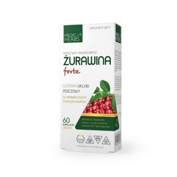 MEDICA HERBS Żurawina forte 380mg/60kaps