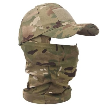 CZAPKA Z DASZKIEM Kominiarka WOJSKOWA Moro MASKA Militarna ASG Uniwersalna