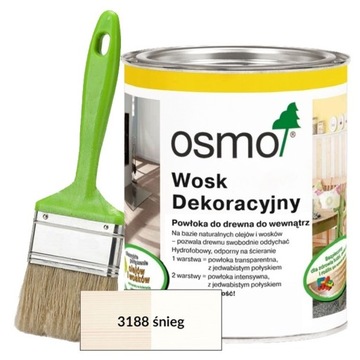 OSMO Wosk 3188 0,75L | śnieg | z pędzlem