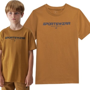 T-SHIRT CHŁOPIĘCY 4F KOSZULKA BAWEŁNA TTSHM0797