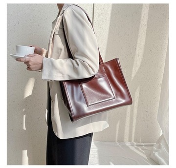 Women's Casual Tote Fashion Solid Leather Large