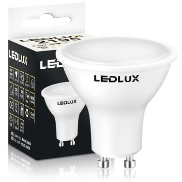 Светодиодная лампа GU10 5,5Вт = 50Вт SMD 6000К холодная Premium LEDLUX не мигает