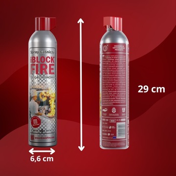 GAŚNICA PIANOWA ABCF+E 0,6L. 100%BIO DO KUCHNI I GASTRONOMII iBlockFIRE