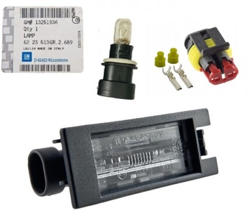 LAMPKA TABLICY REJ. OPEL ASTRA H J K ZAFIRA B VECTRA INSIGNIA CORSA +KOSTKA