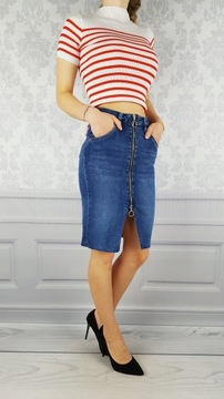 ЮБКА ЖЕНСКАЯ ЭЛАСТИЧНАЯ - ЖЕНСКАЯ - ДЖИНСЫ - МОЛНИЯ