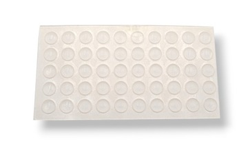 50x Odbojnik silikonowy do drzwiczek 7x1,5 mm samoprzylepny