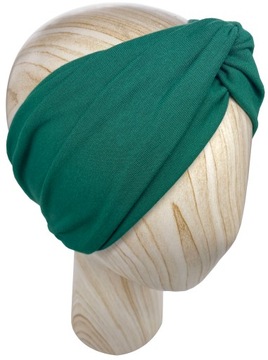 Opaska damska na głowę Turban Butelkowa Zieleń