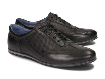 Мужская обувь повседневная кожа 092d Black 44