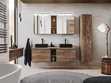 ZESTAW MEBLI ŁAZIENKOWYCH SANTA FE OAK 140 CM